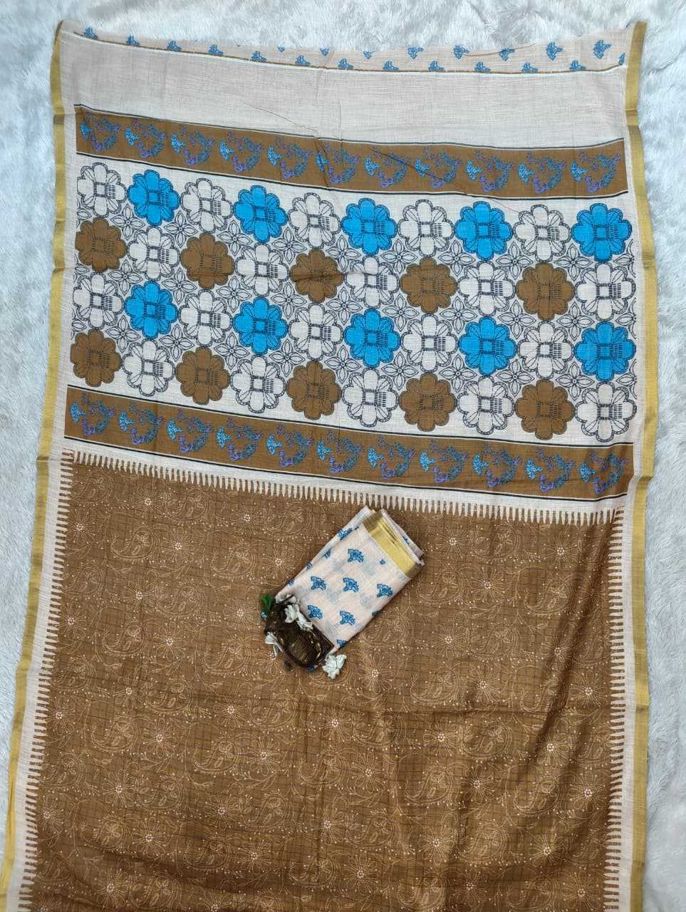 Linen Designer Saree