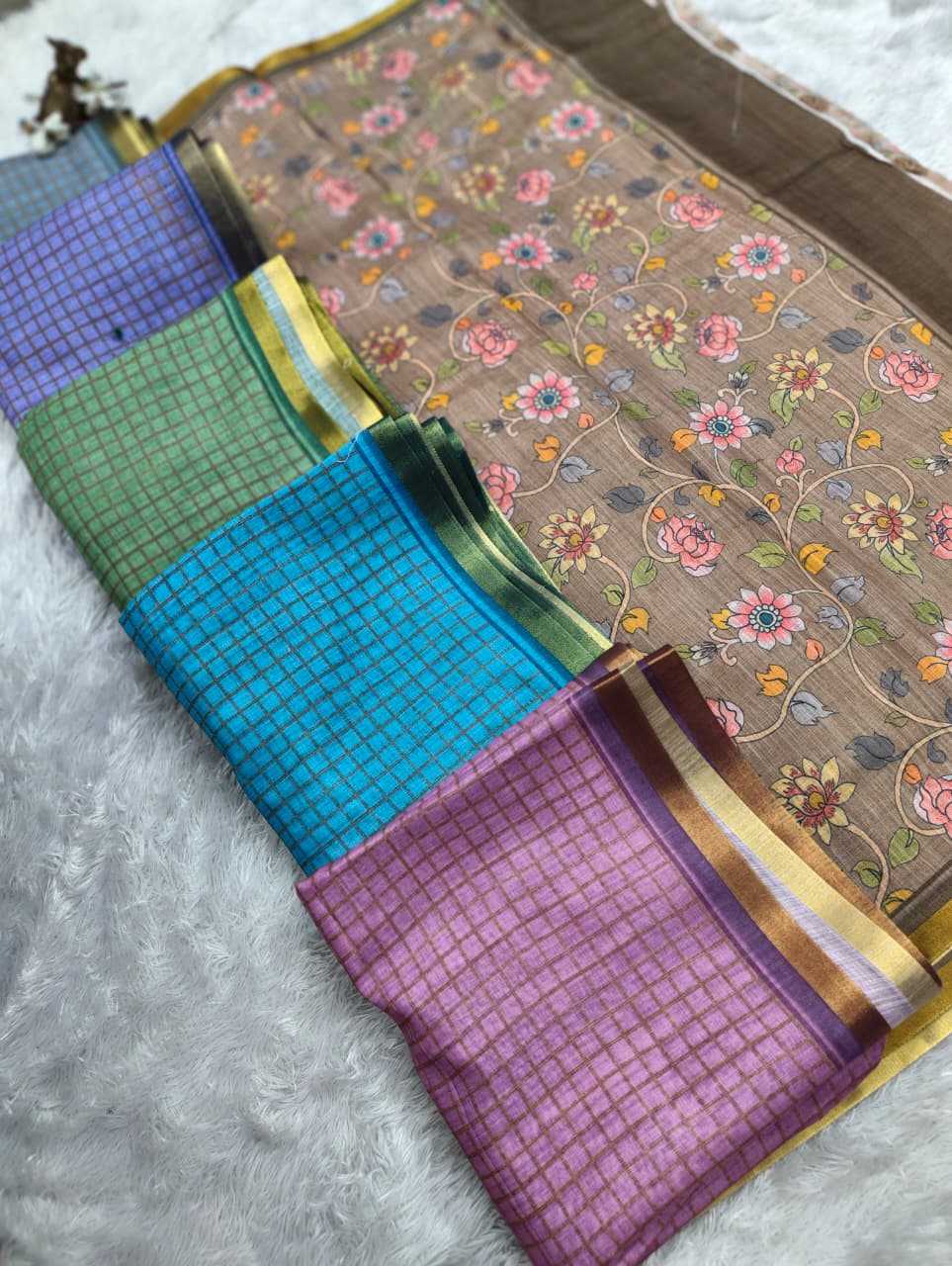 Linen Designer Saree