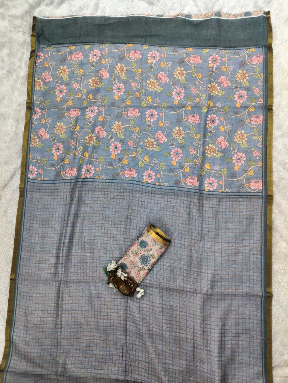 Linen Designer Saree