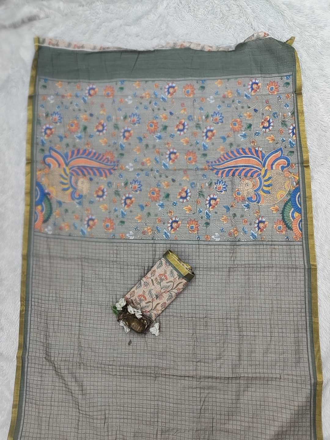 Linen Printed Saree