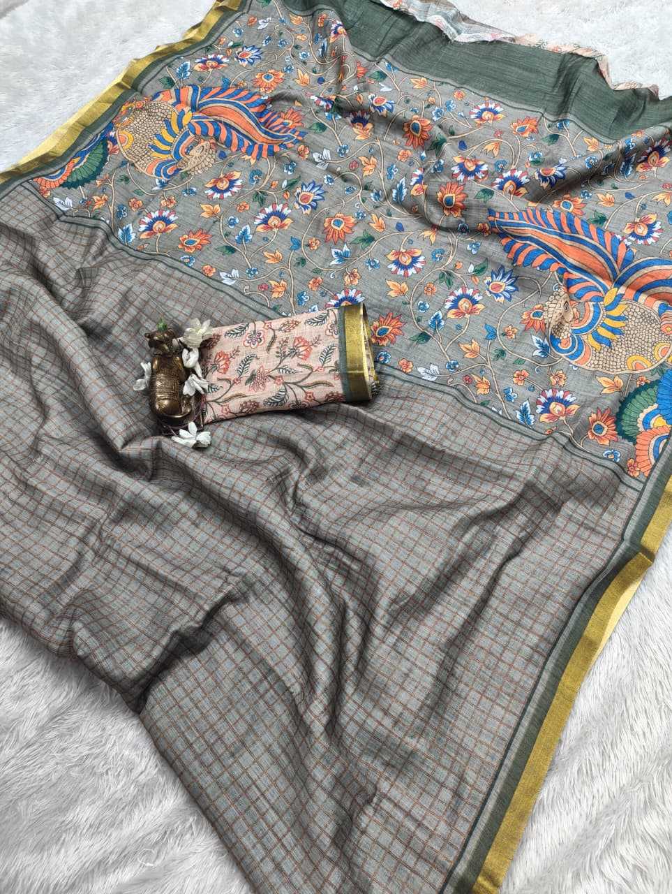 Linen Printed Saree
