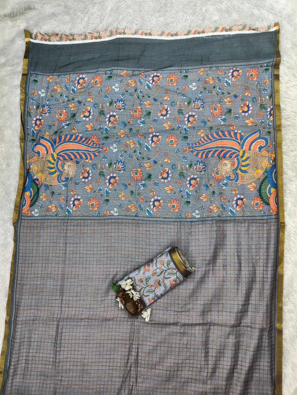 Linen Printed Saree