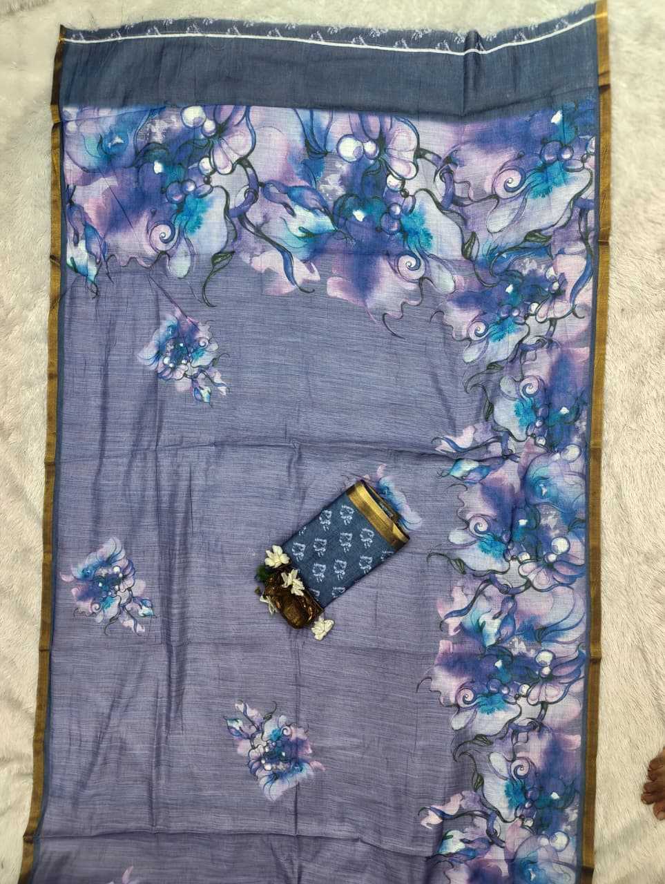 Linen Printed Saree