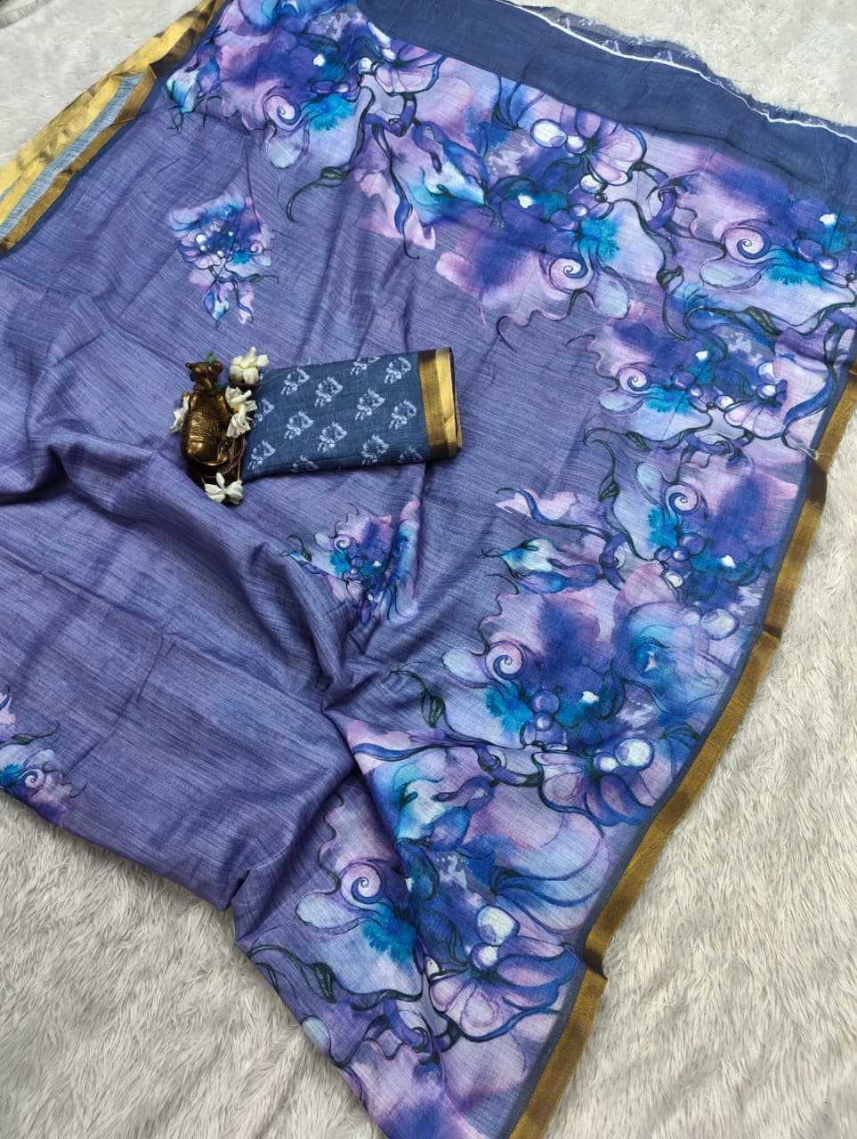 Linen Printed Saree
