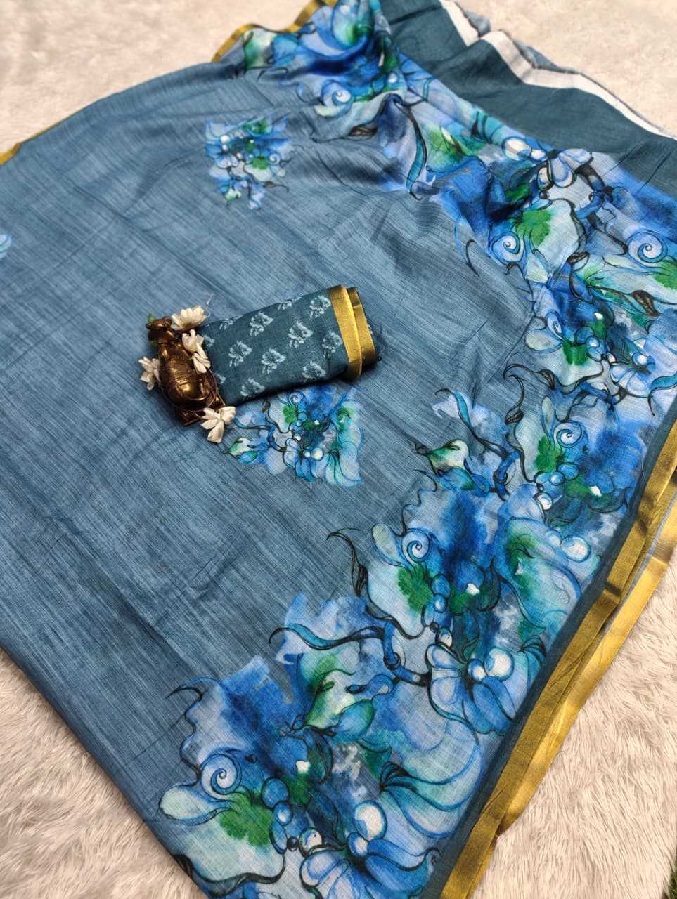 Linen Printed Saree
