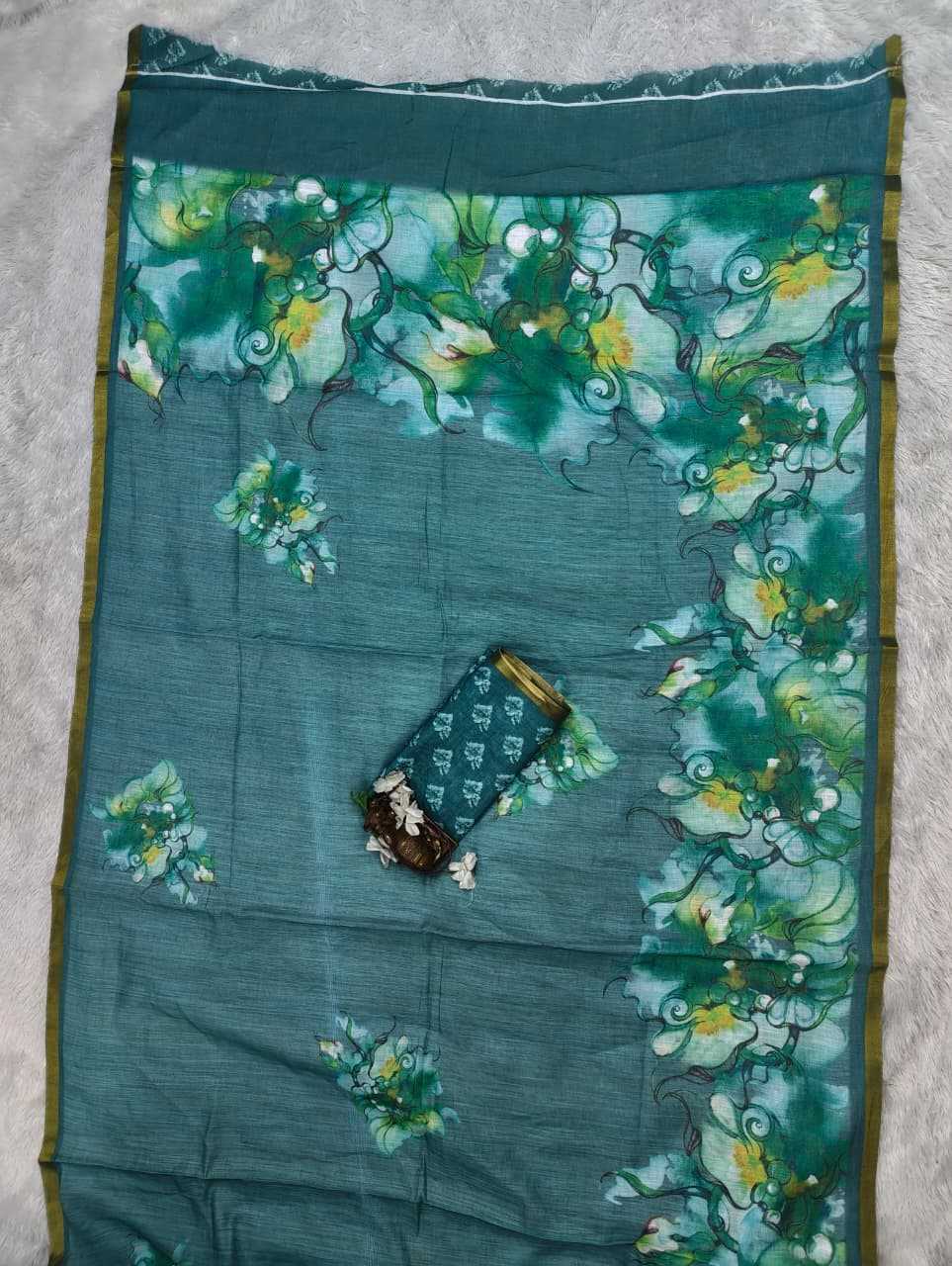 Linen Printed Saree