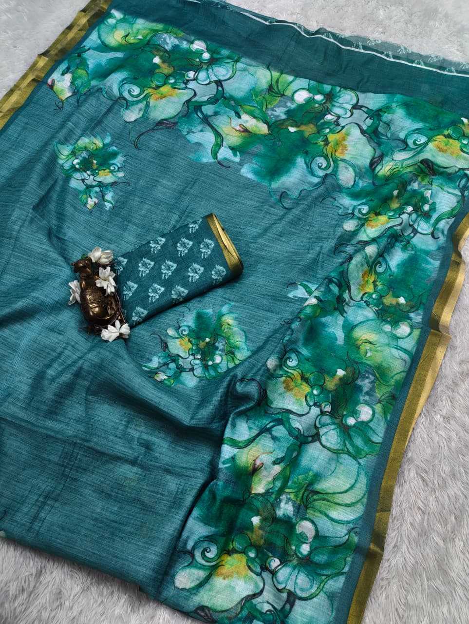 Linen Printed Saree