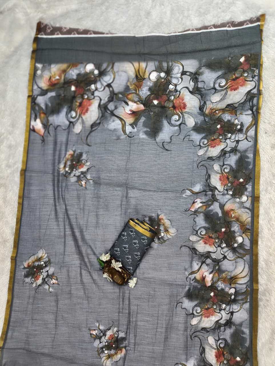 Linen Printed Saree