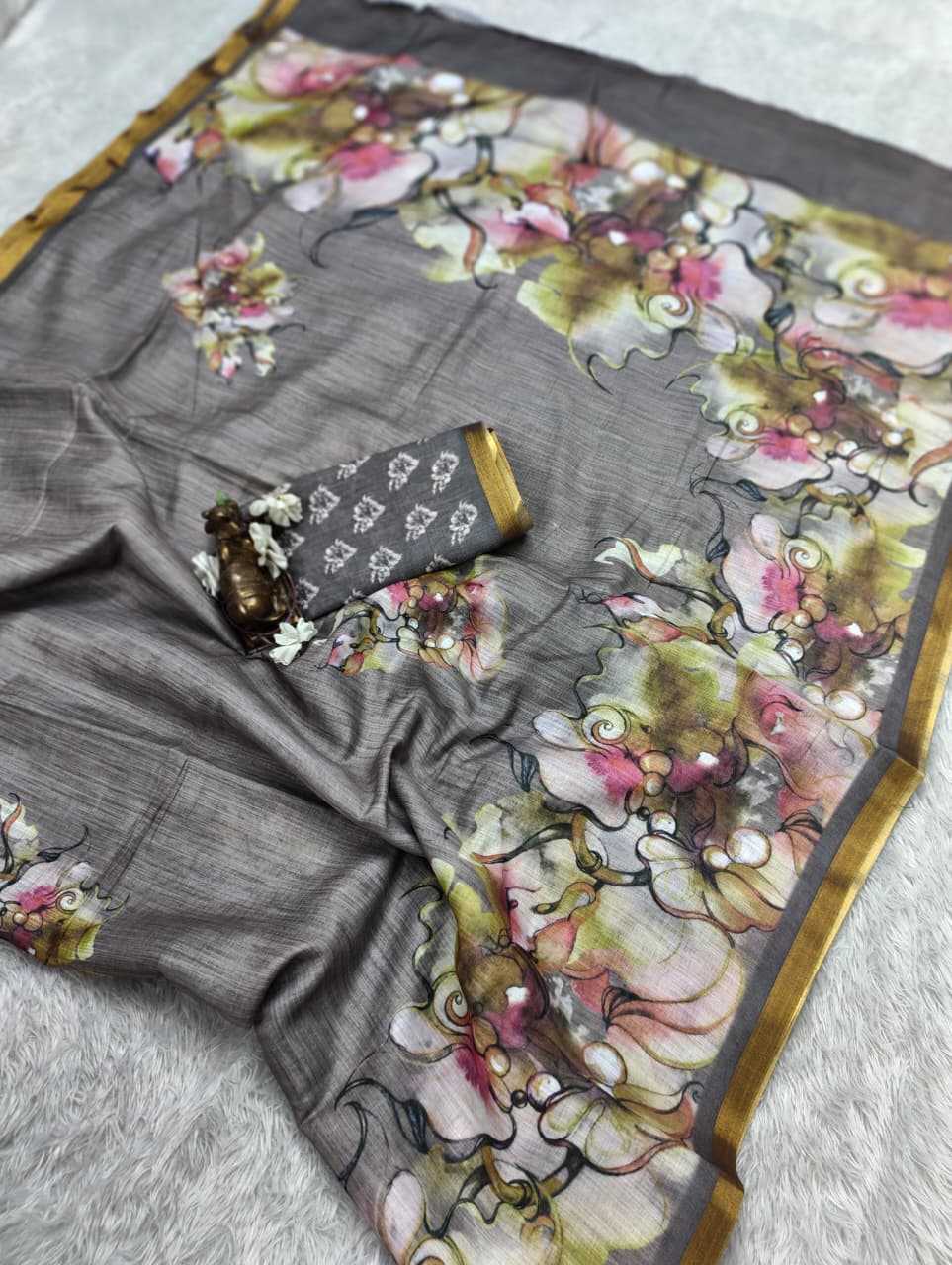 Linen Printed Saree