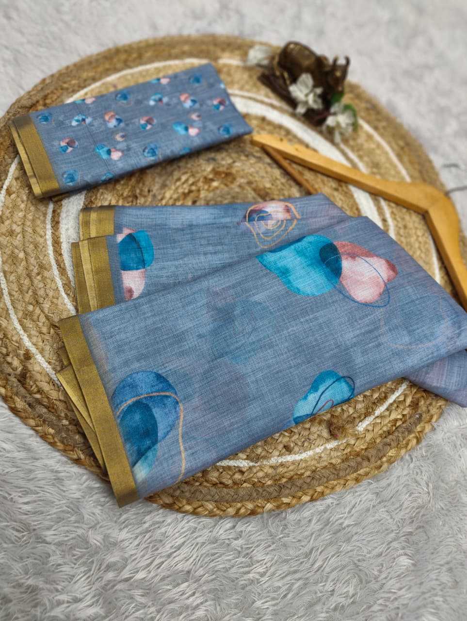 Linen Printed Saree