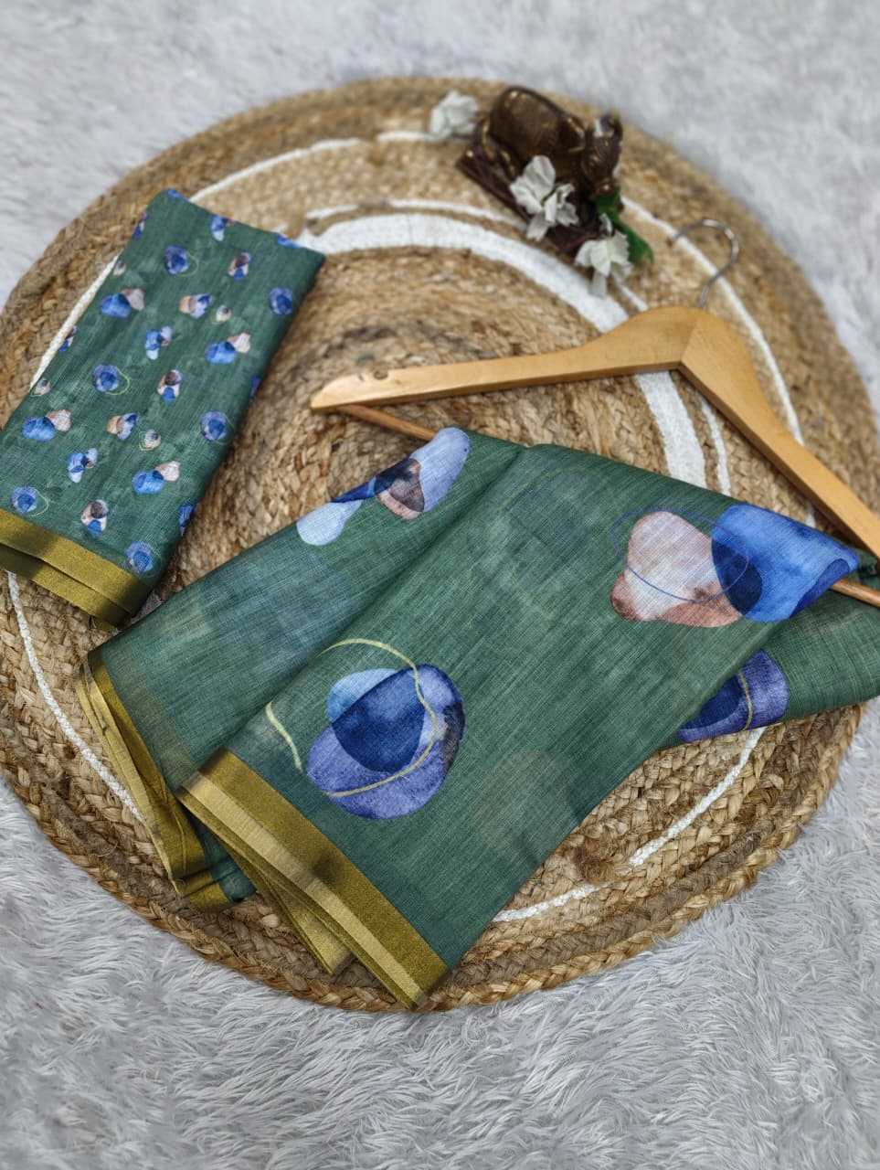 Linen Printed Saree