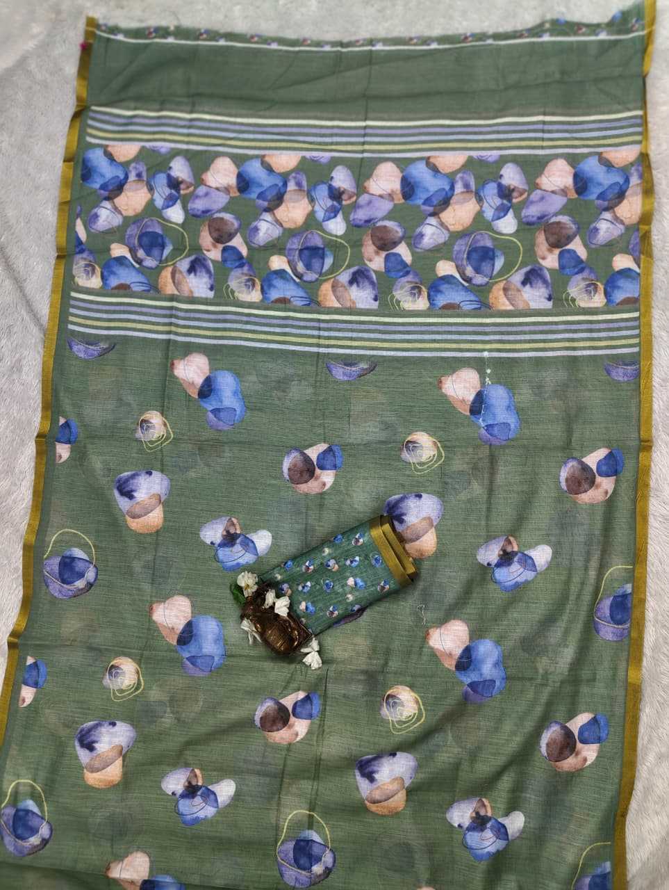 Linen Printed Saree