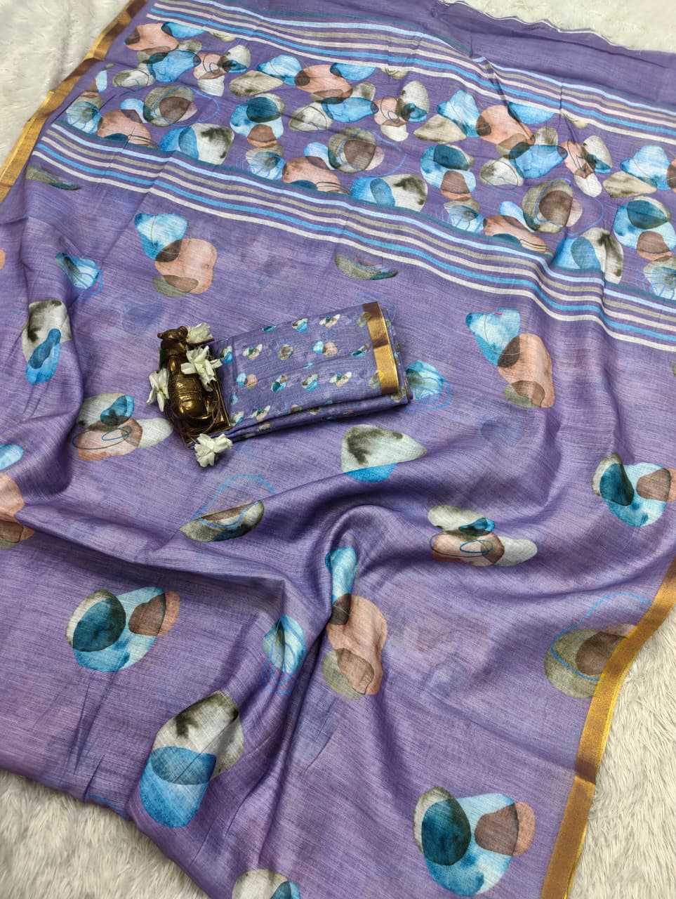 Linen Printed Saree