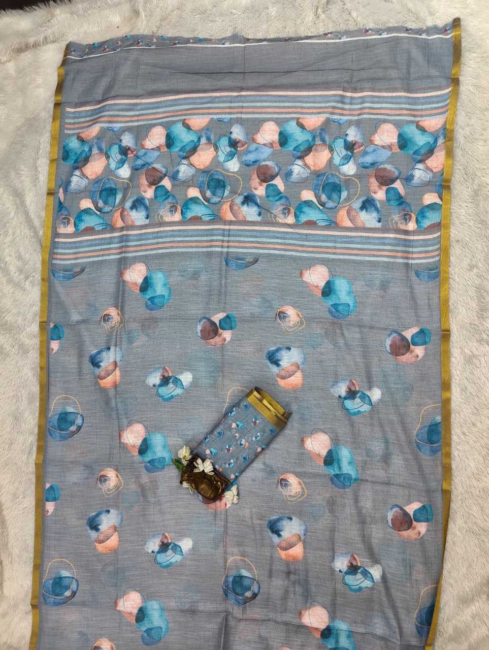 Linen Printed Saree