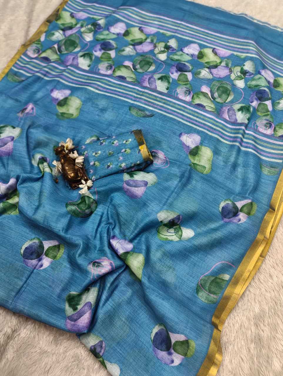 Linen Printed Saree