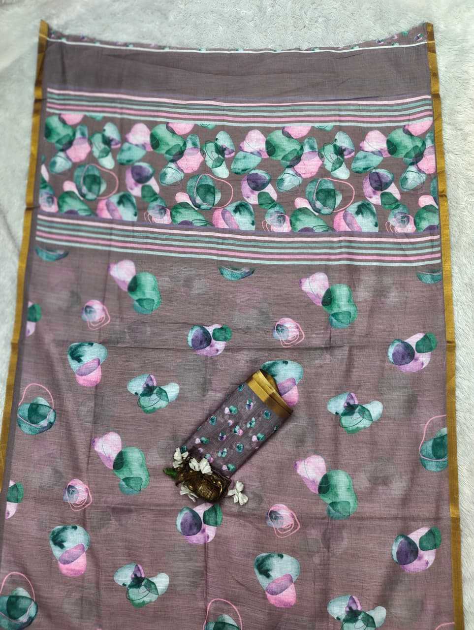 Linen Printed Saree