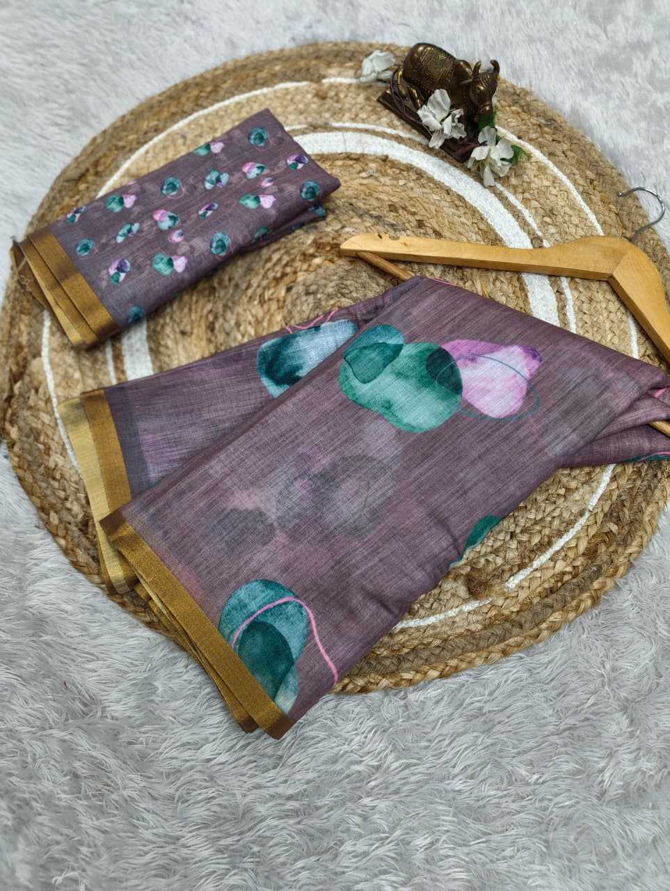 Linen Printed Saree
