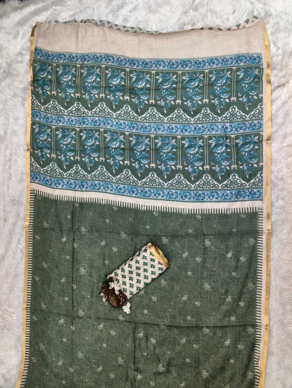 Linen Printed Saree