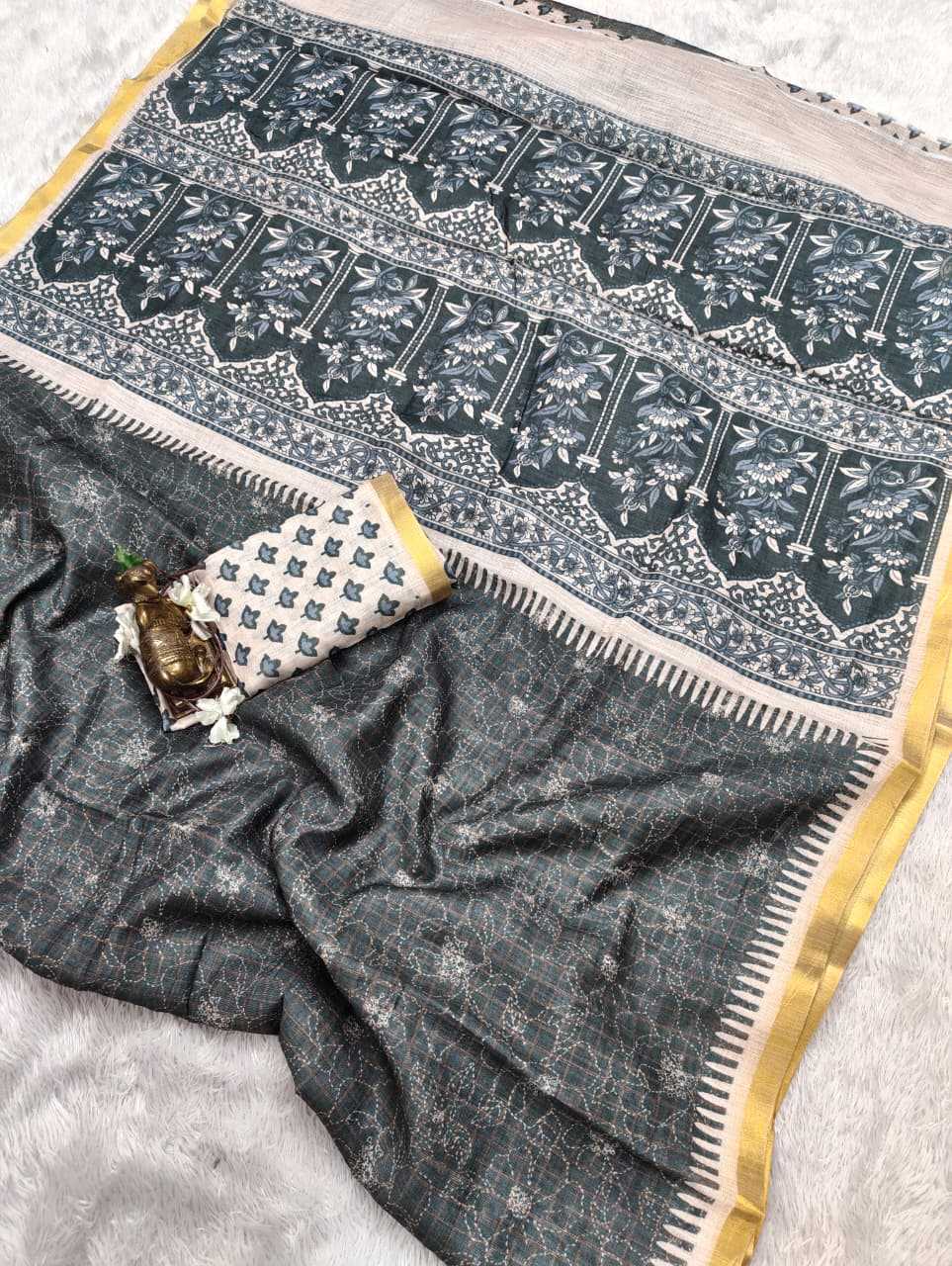 Linen Printed Saree