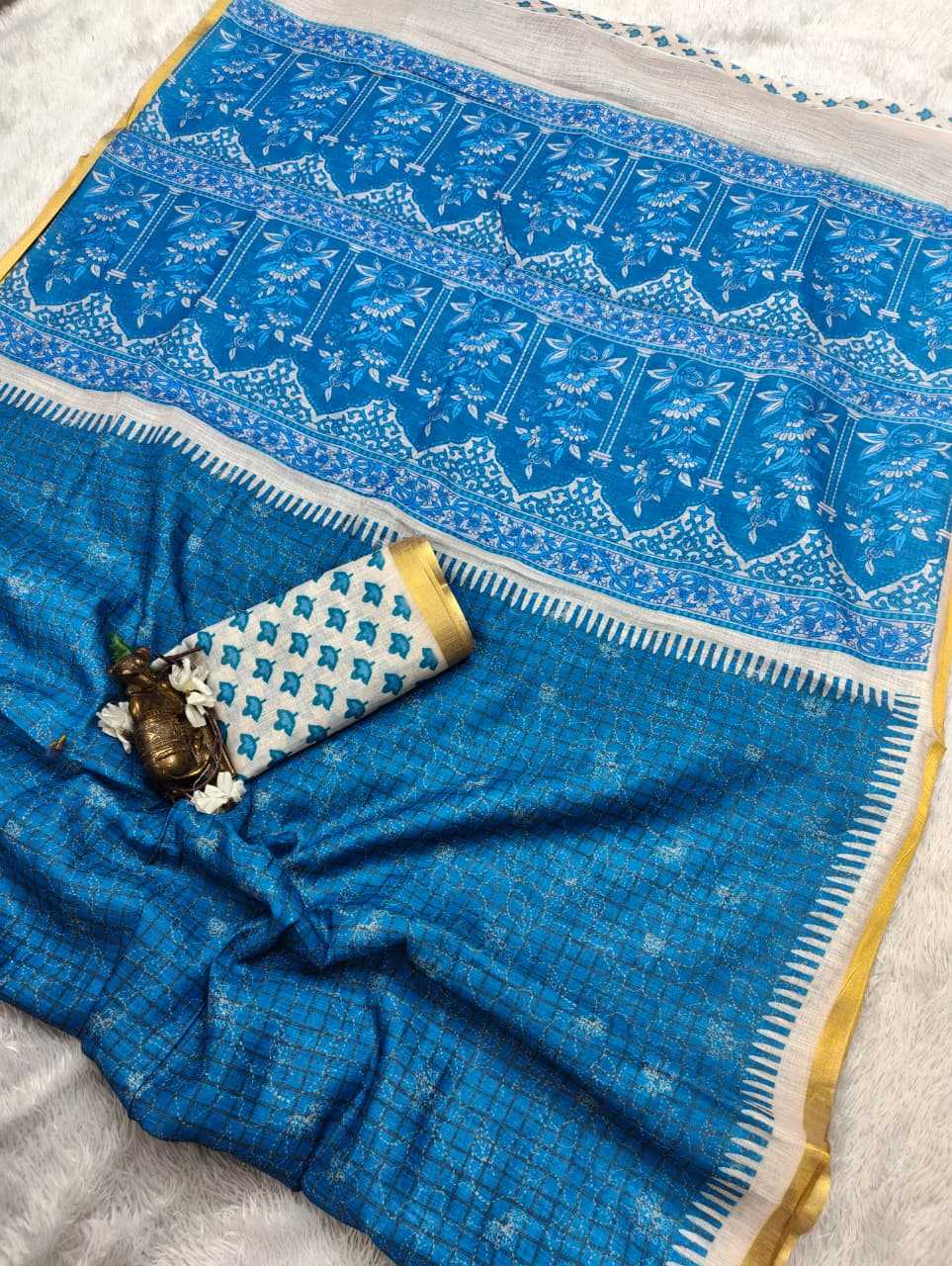 Linen Printed Saree