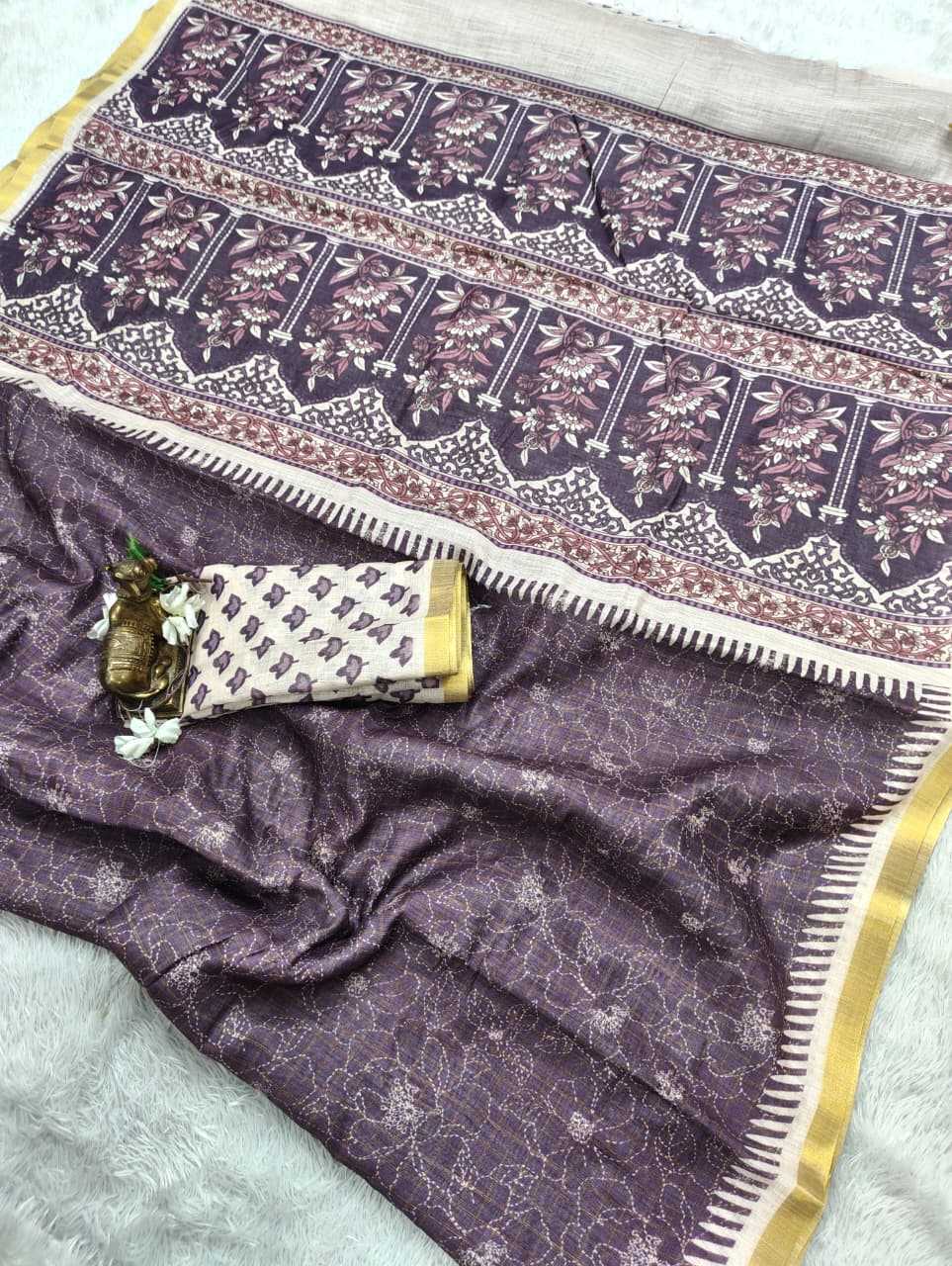 Linen Printed Saree