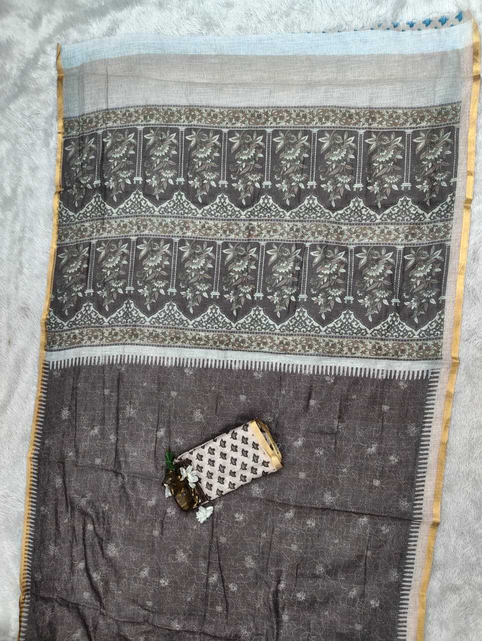 Linen Printed Saree