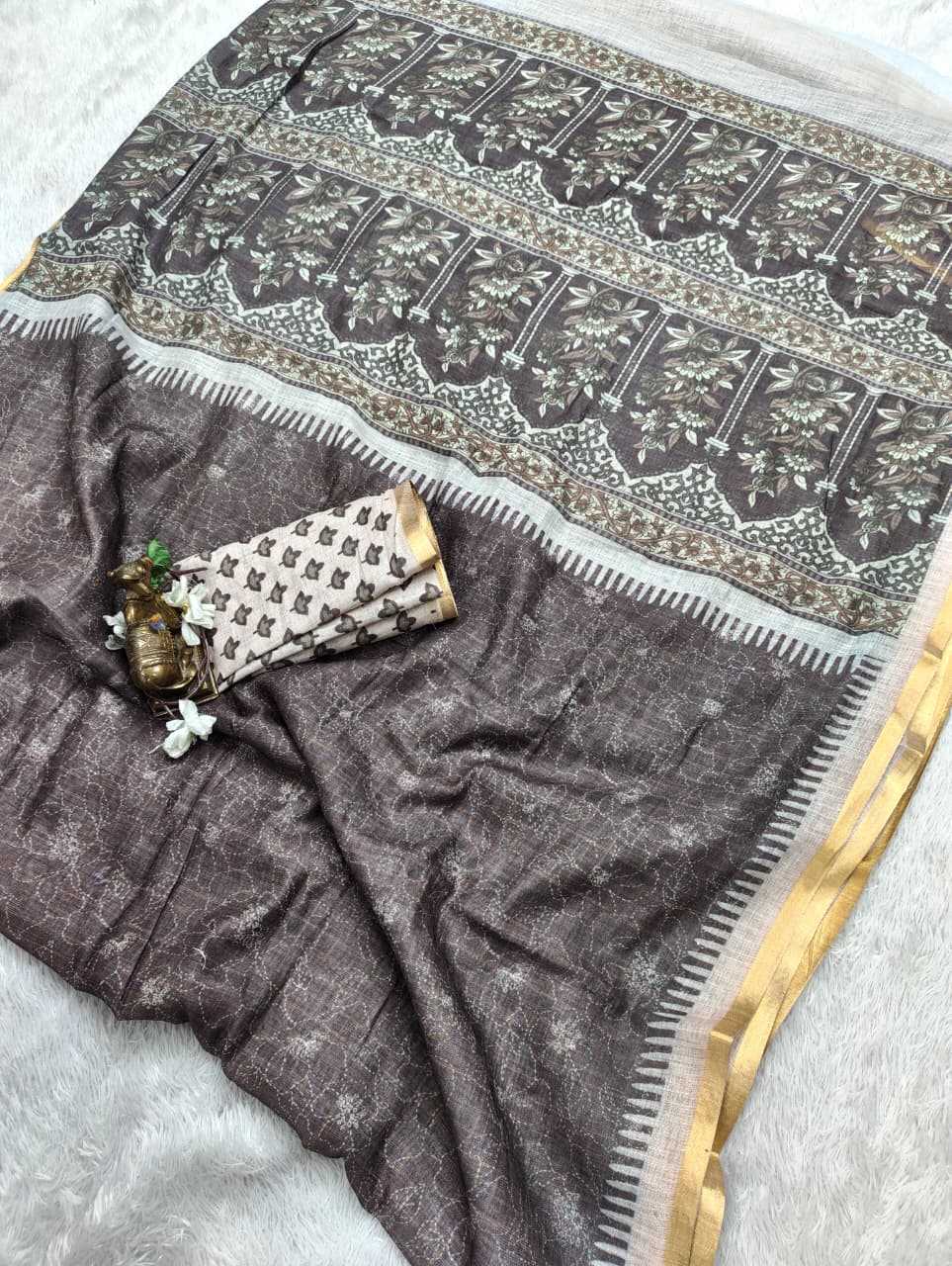 Linen Printed Saree