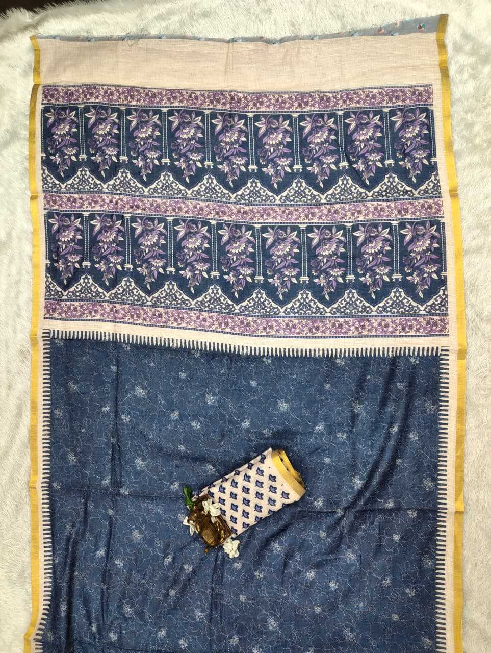 Linen Printed Saree
