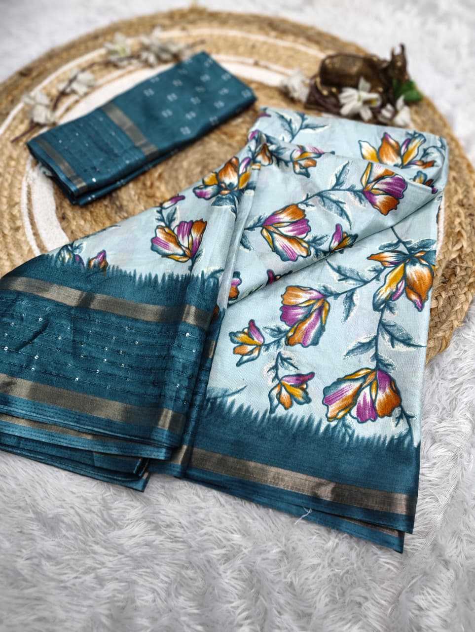 Soft Dola Sequence Saree