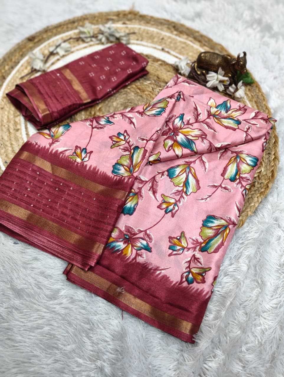 Soft Dola Sequence Saree