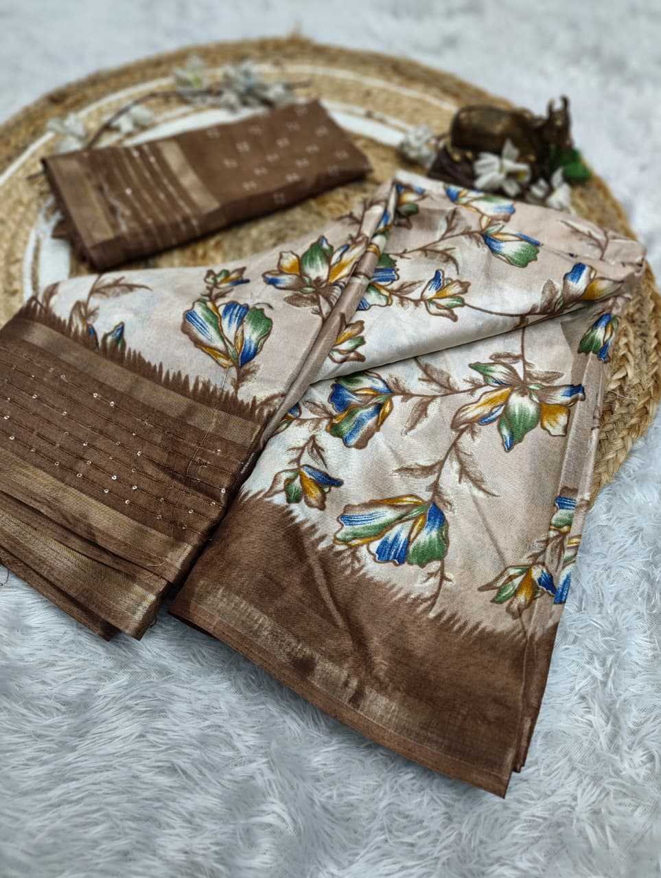 Soft Dola Sequence Saree
