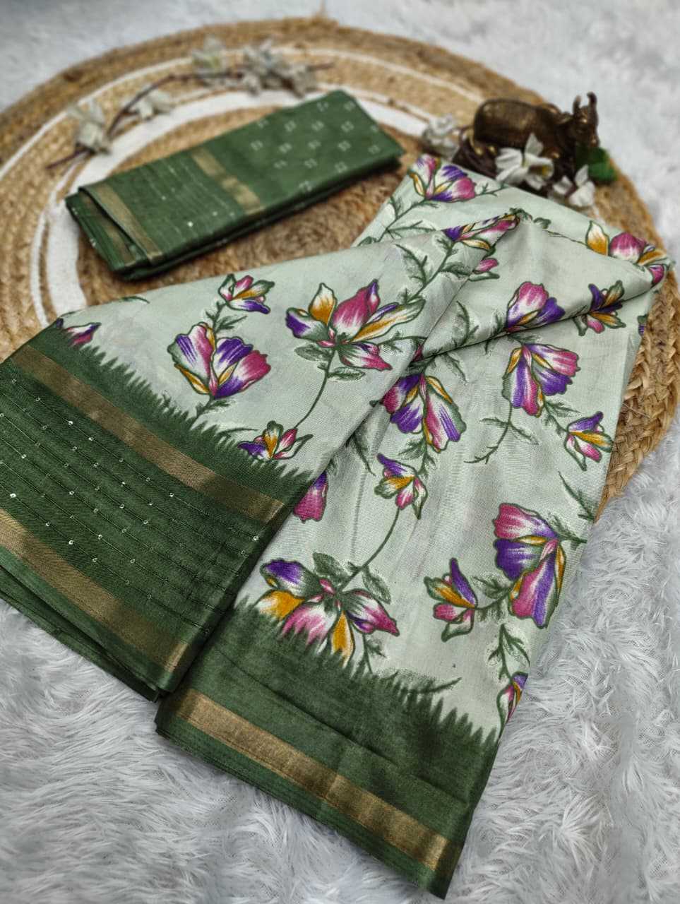 Soft Dola Sequence Saree