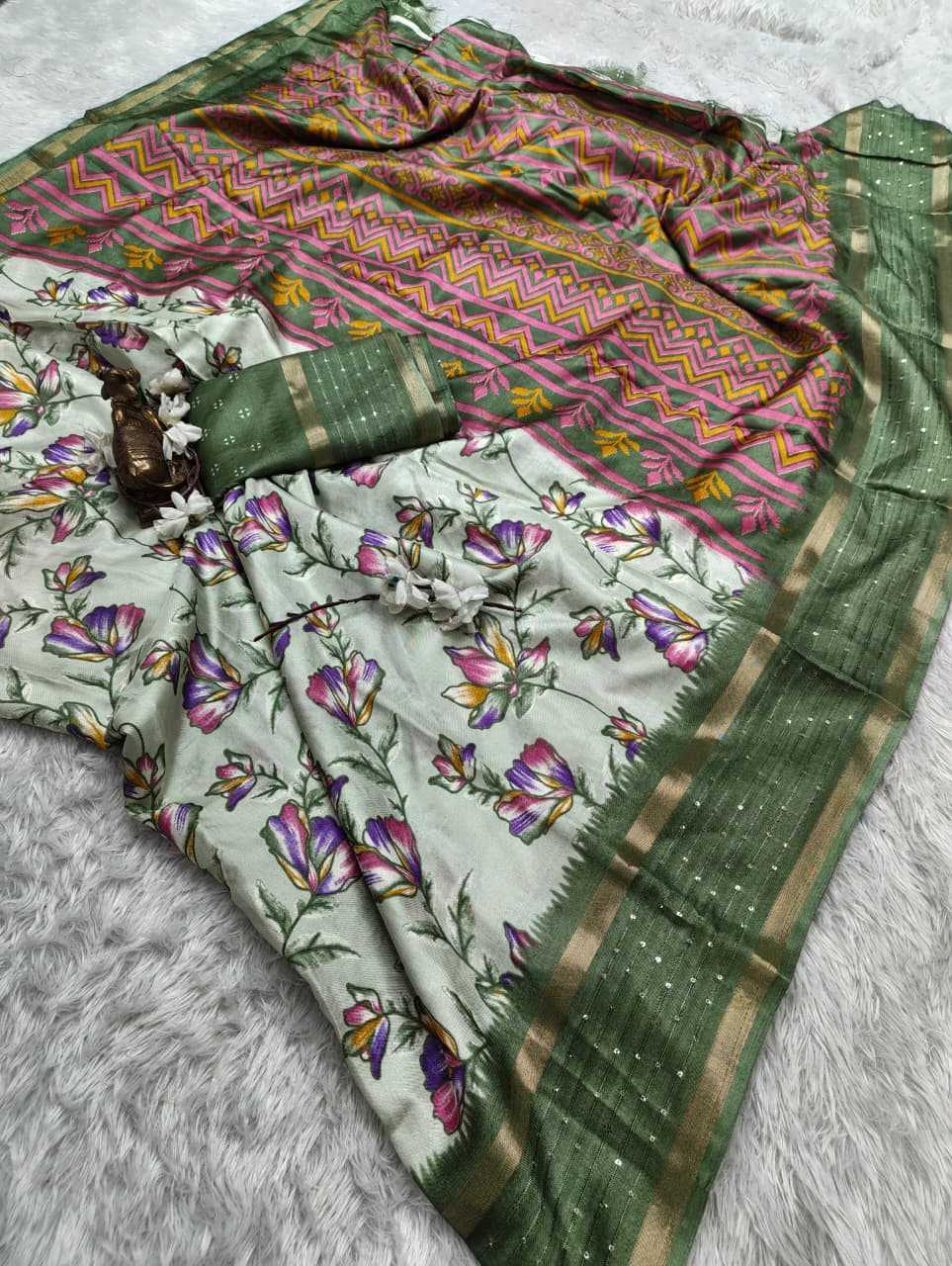 Soft Dola Sequence Saree