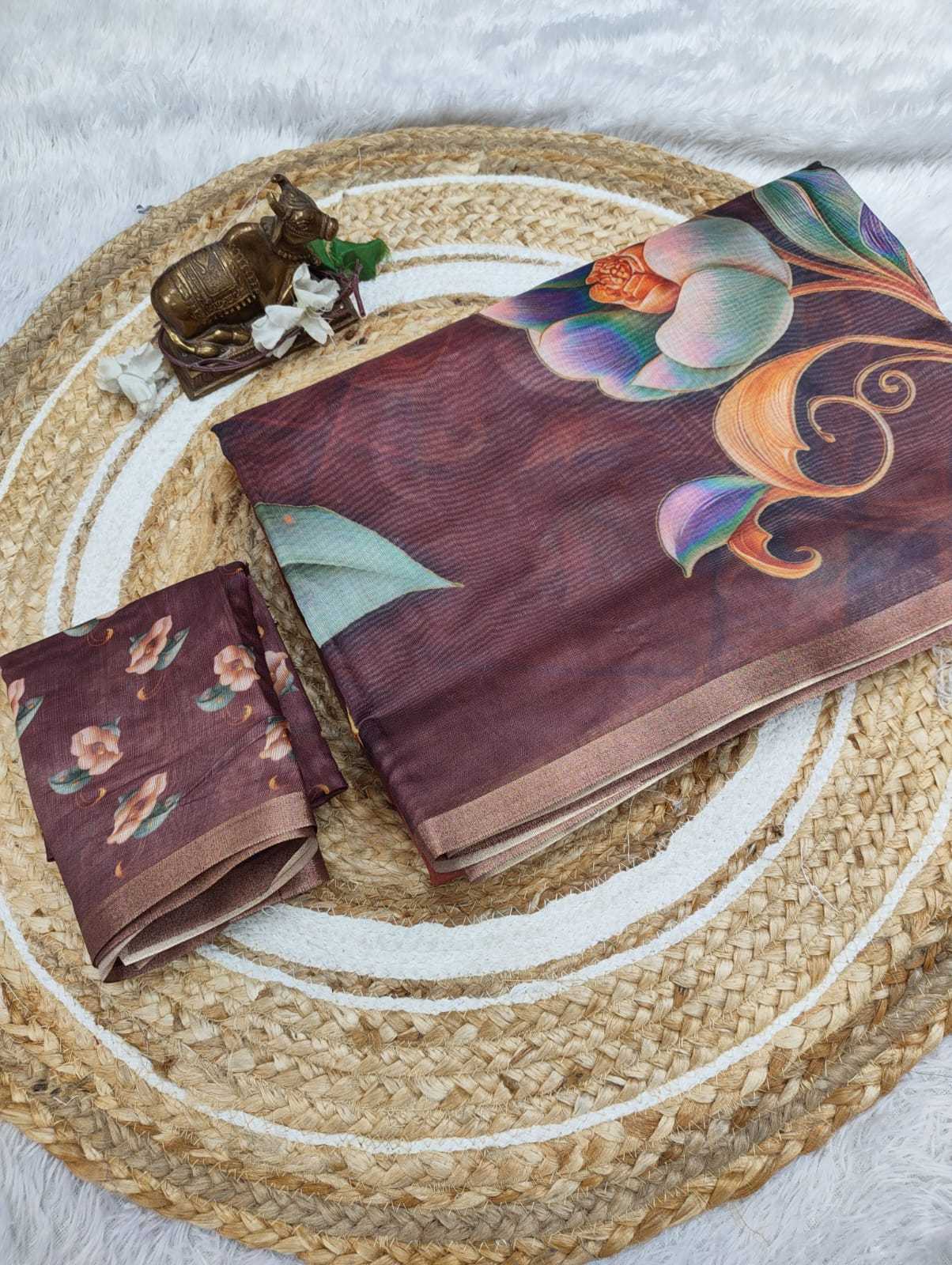 Chanderi Soft Printed Saree