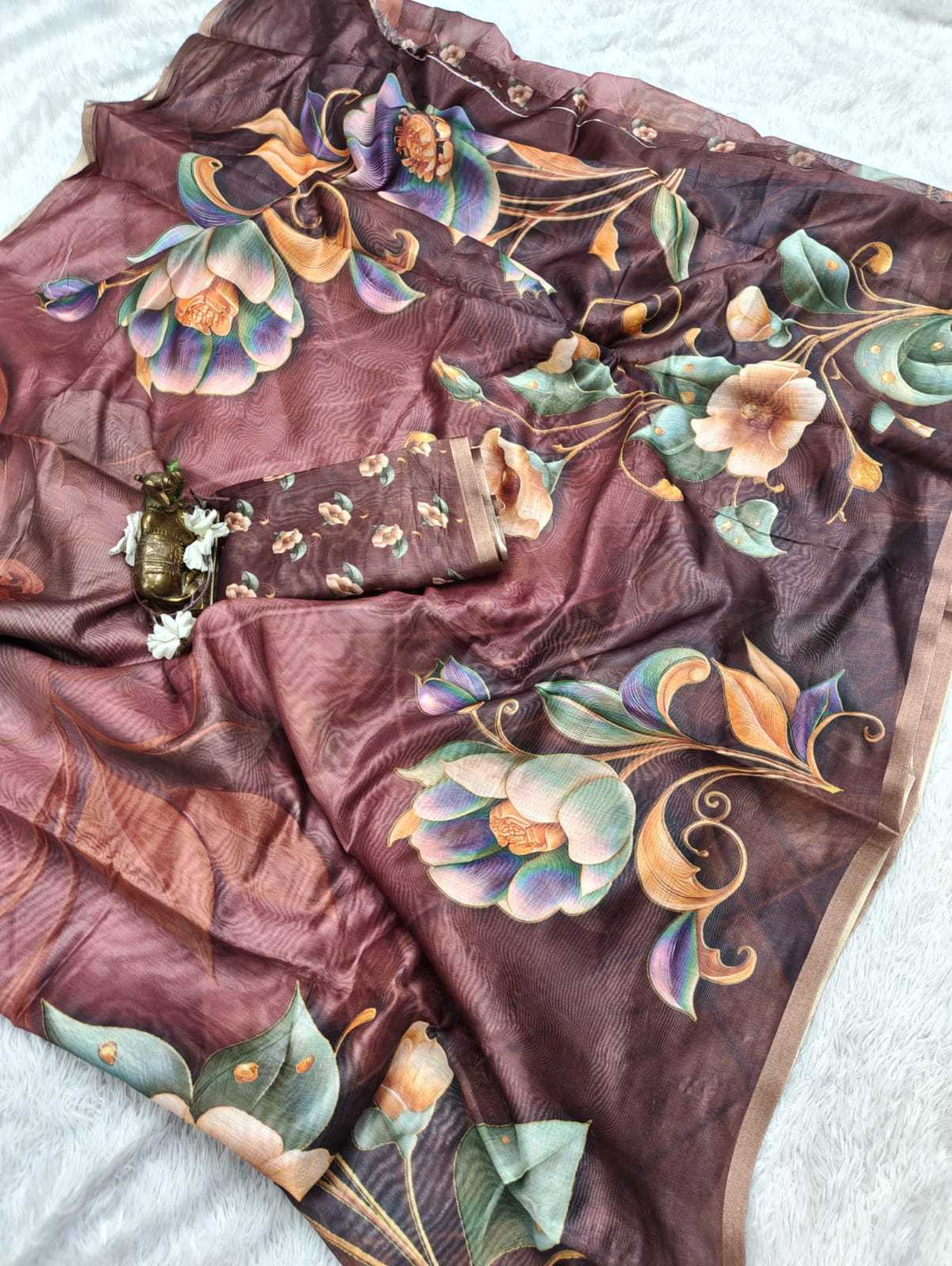 Chanderi Soft Printed Saree