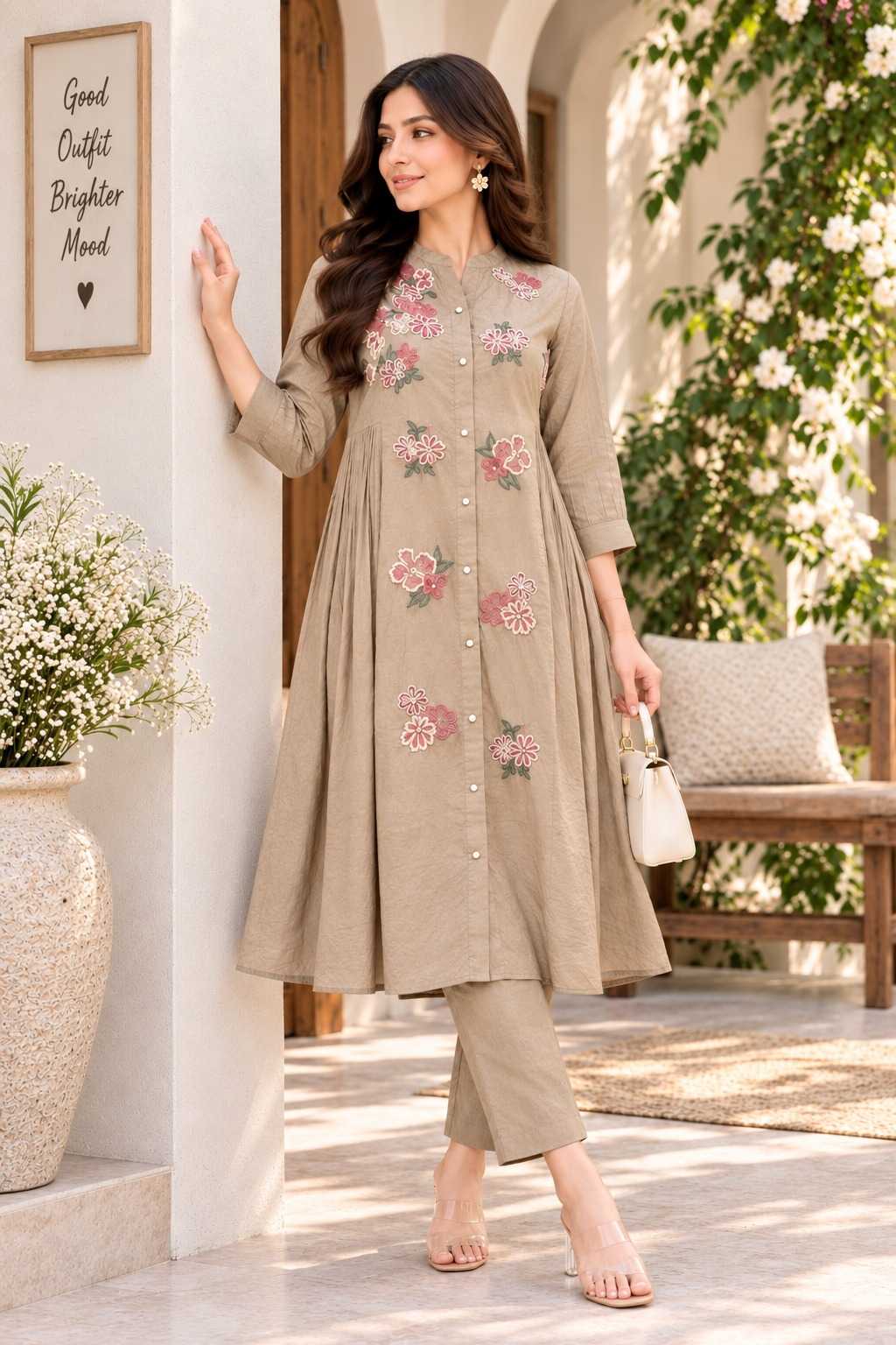 Cotton Embroidery Suit