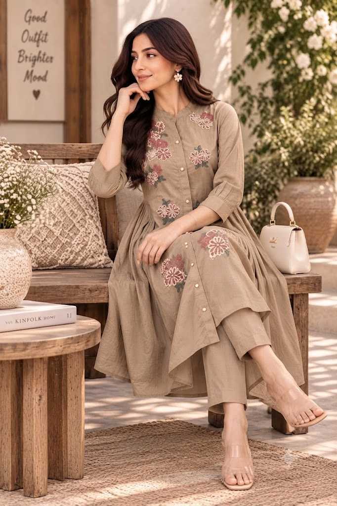 Cotton Embroidery Suit