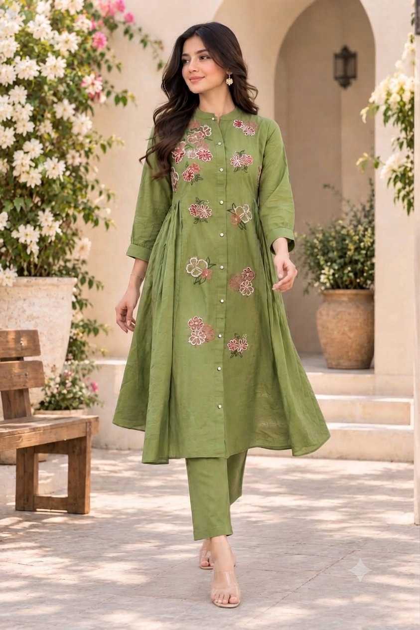 Cotton Embroidery Suit
