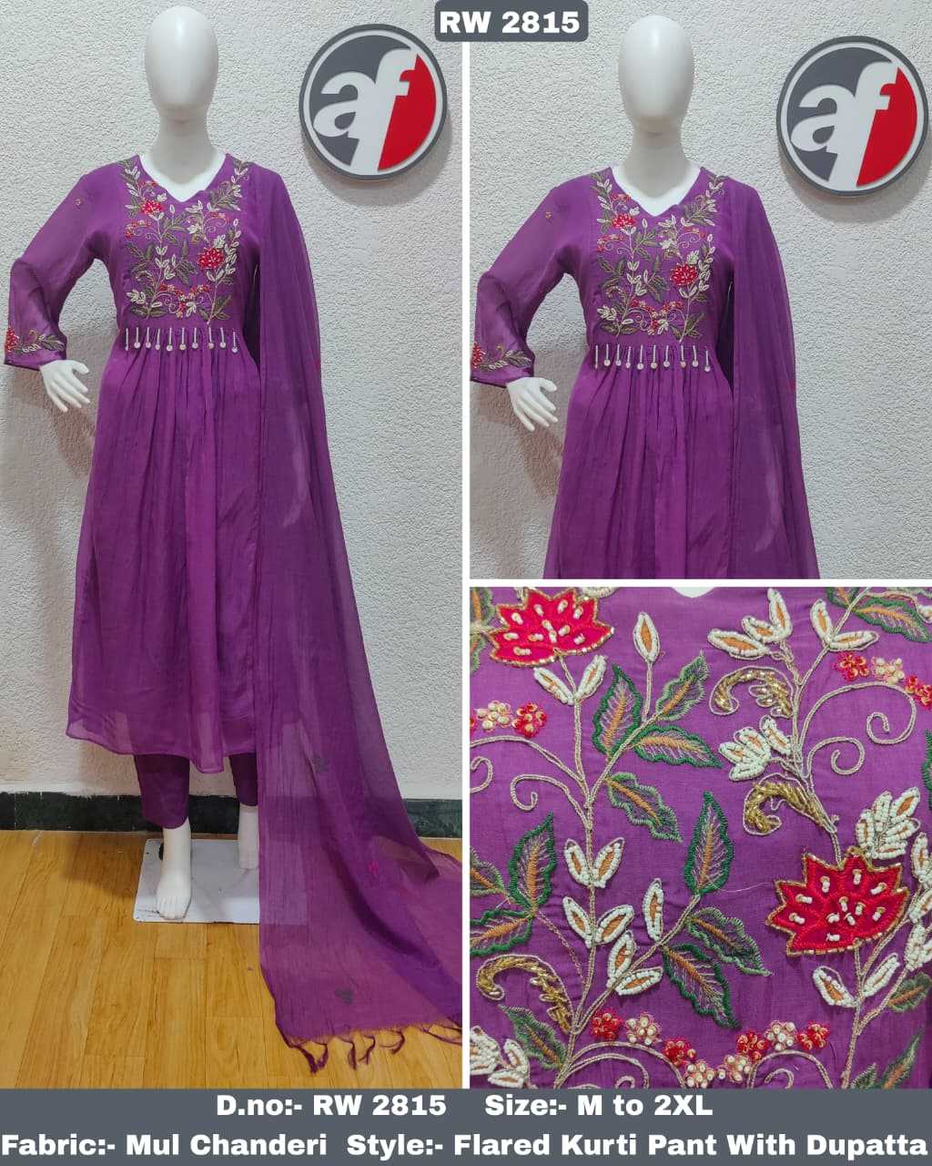 Chanderi Soft Designer Kurti 2815