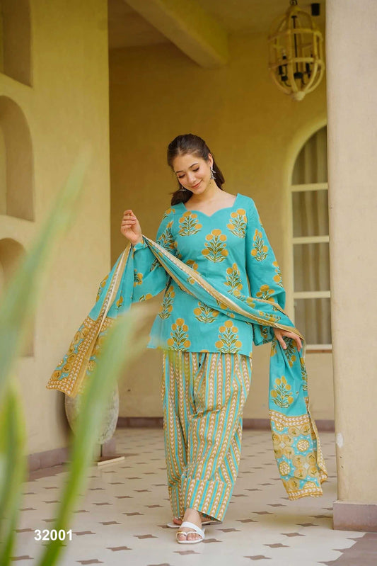 Cotton Cambric Printed Suit