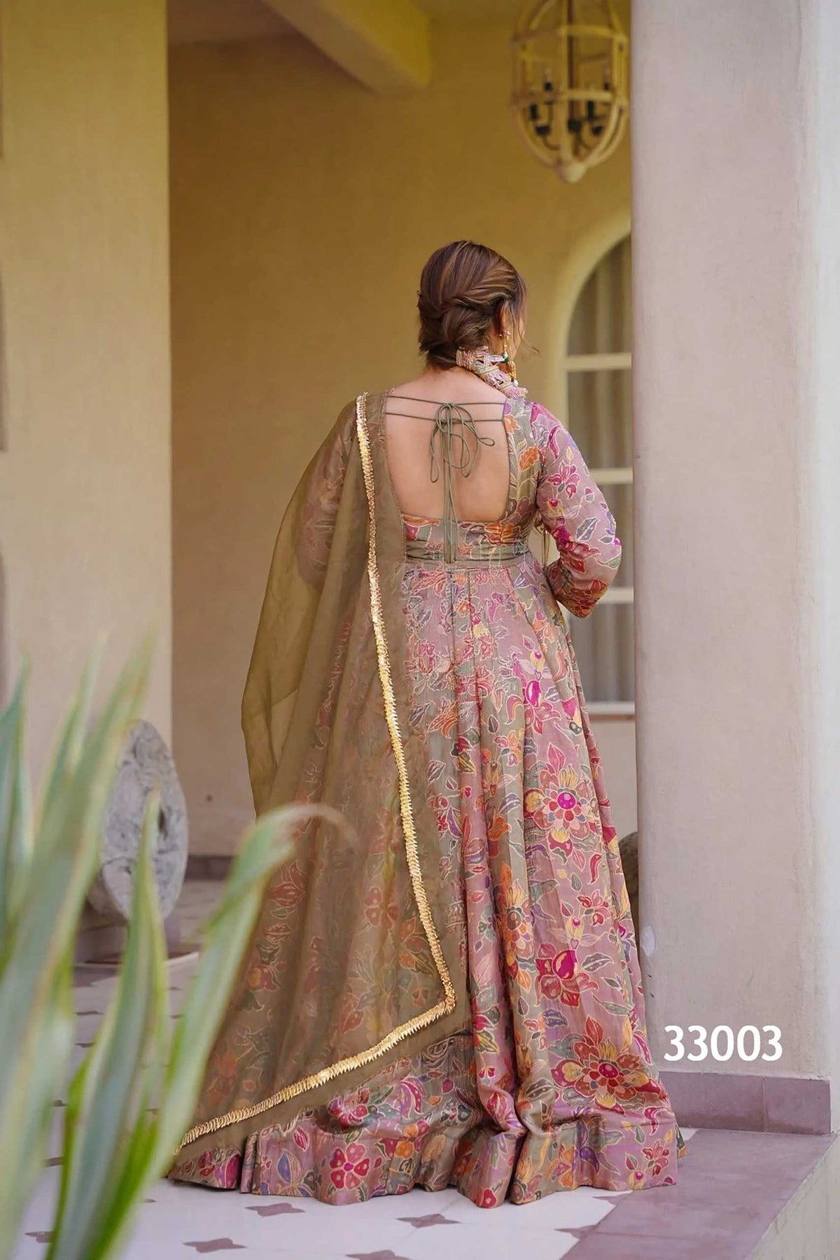Silk Printed Gown