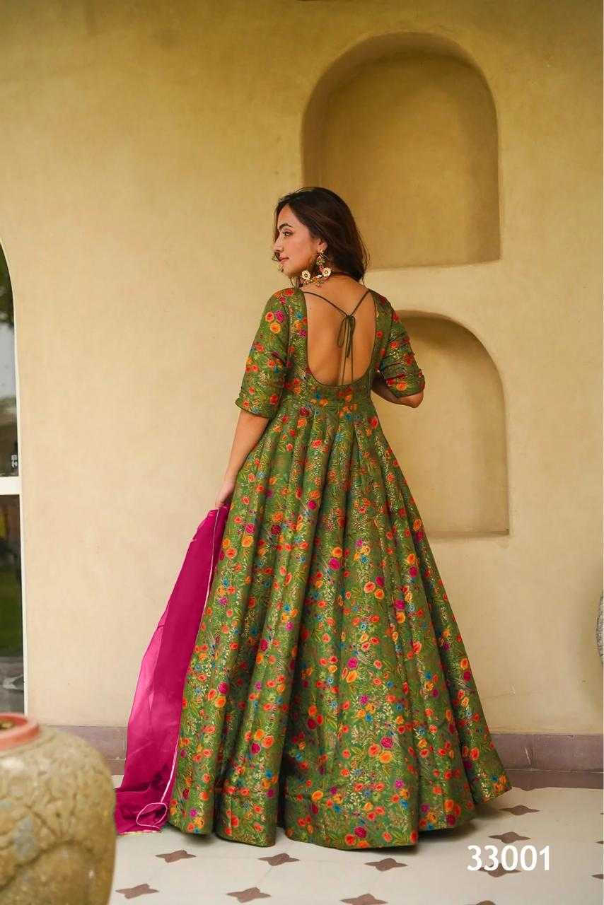 Silk Printed Gown