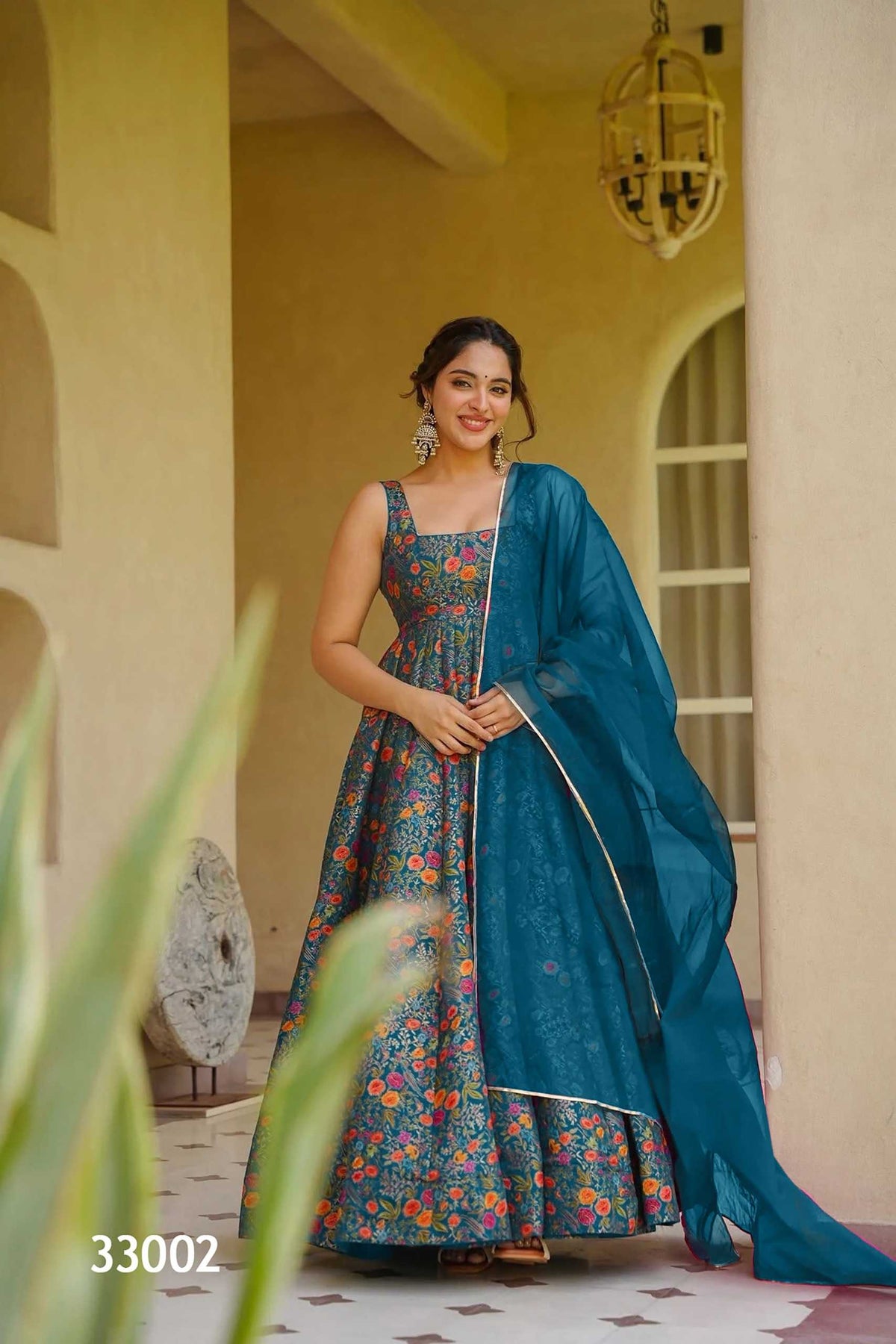 Silk Printed Gown