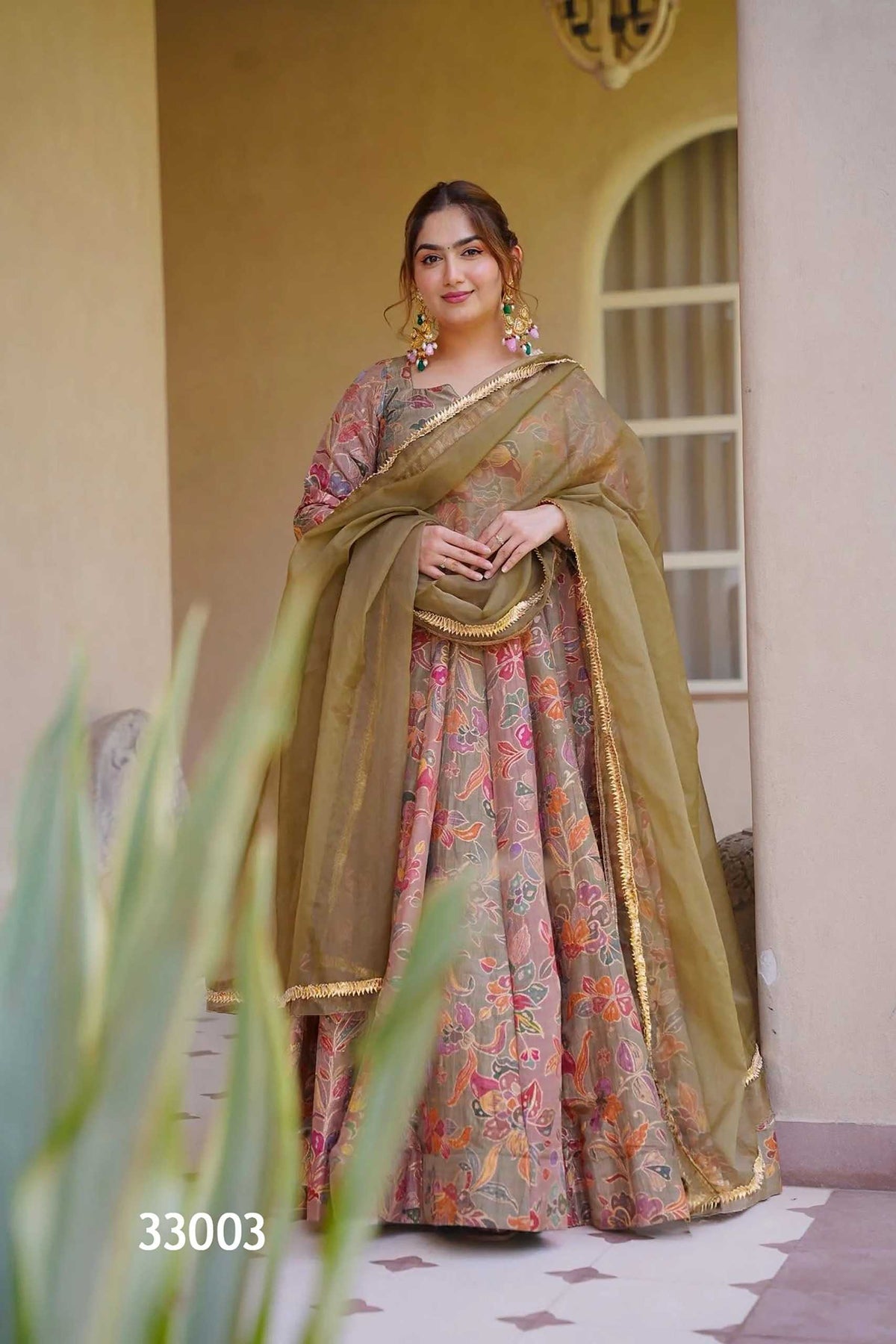 Silk Printed Gown