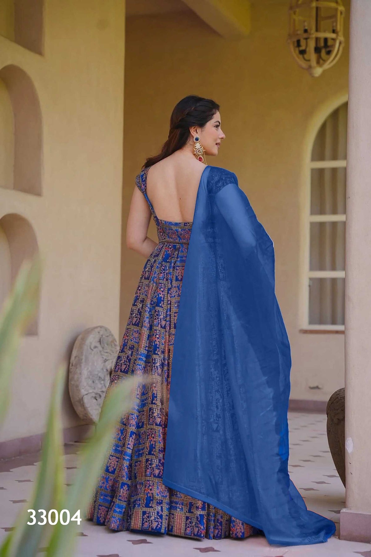 Silk Printed Gown