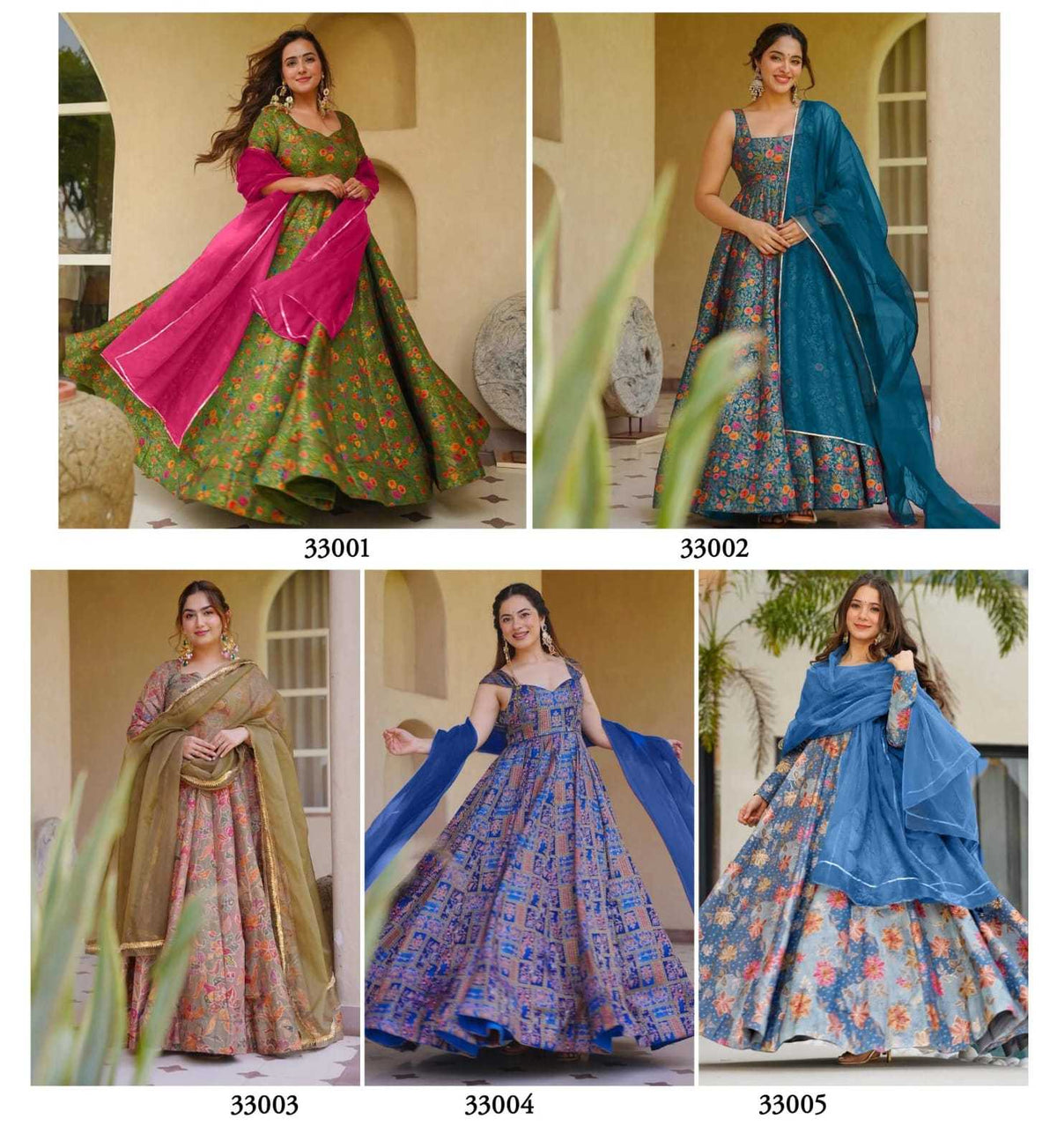 Silk Printed Gown
