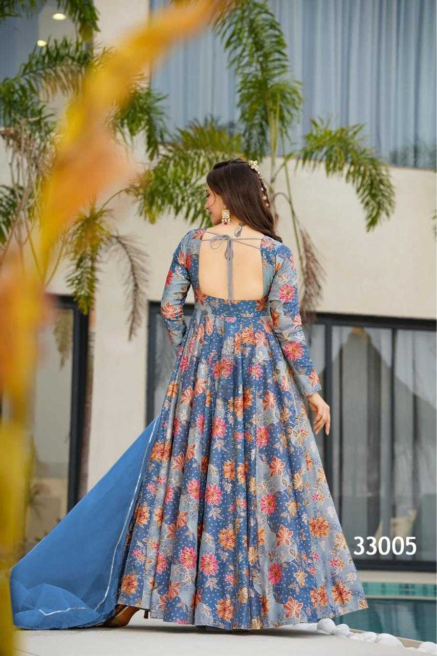 Silk Printed Gown