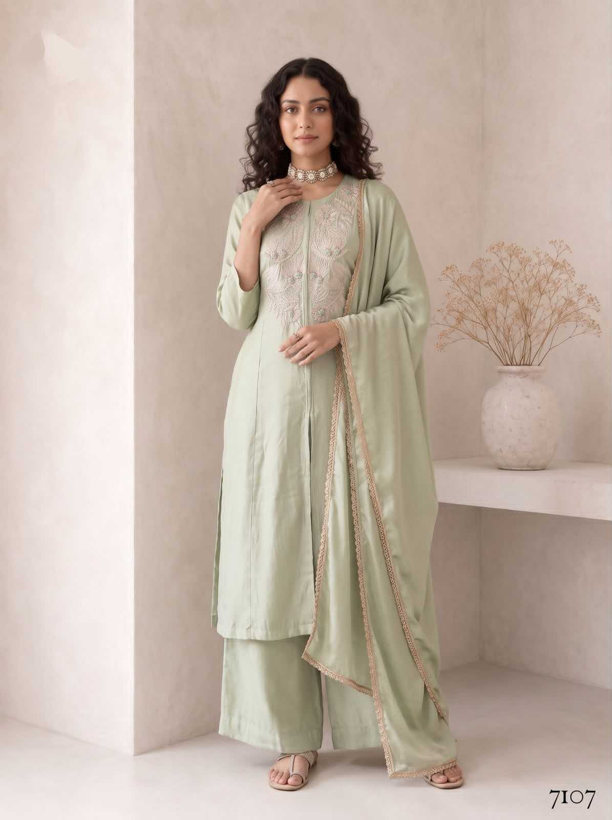 Heavy Roman Silk Ladies Suit