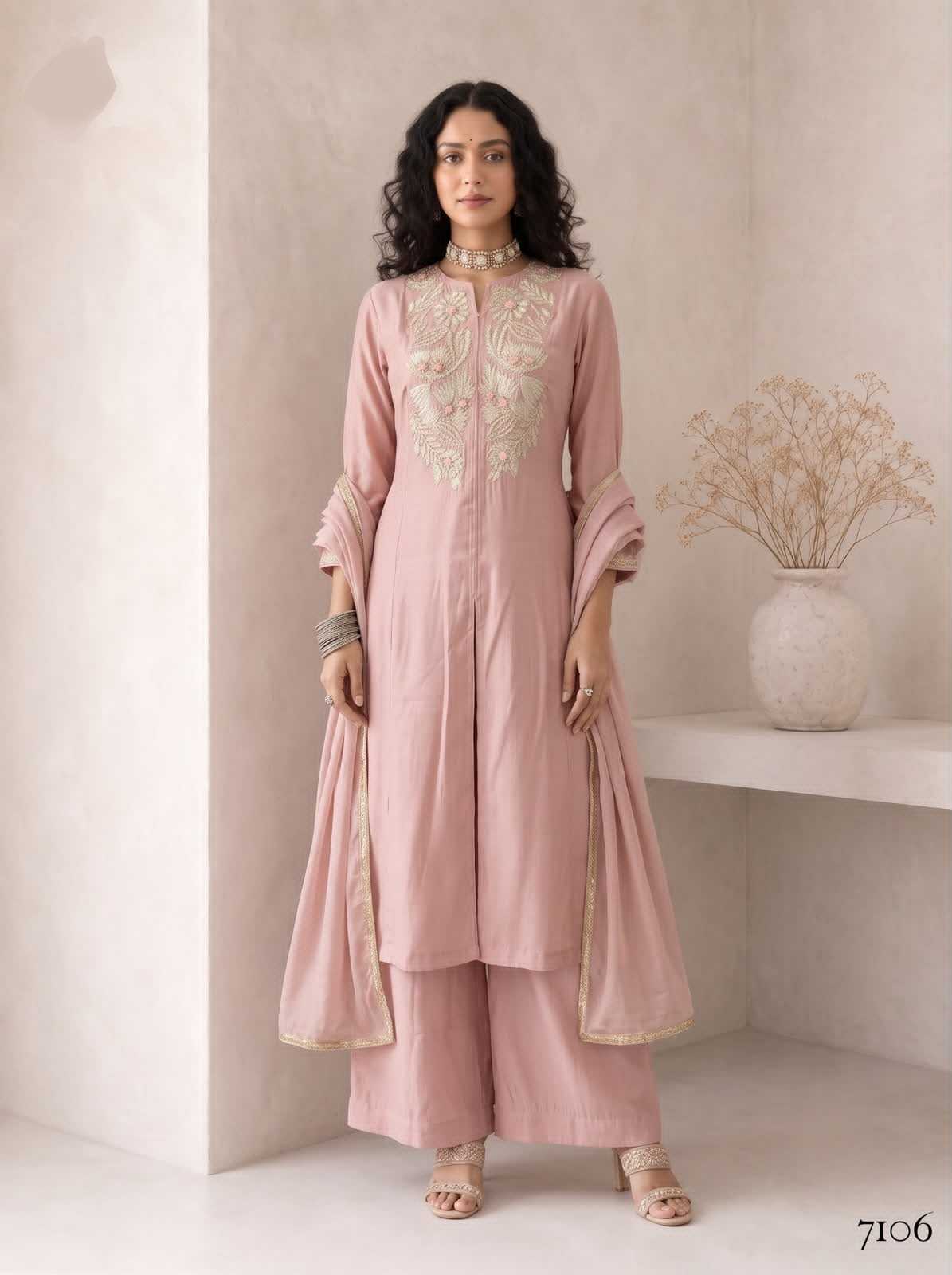 Heavy Roman Silk Ladies Suit