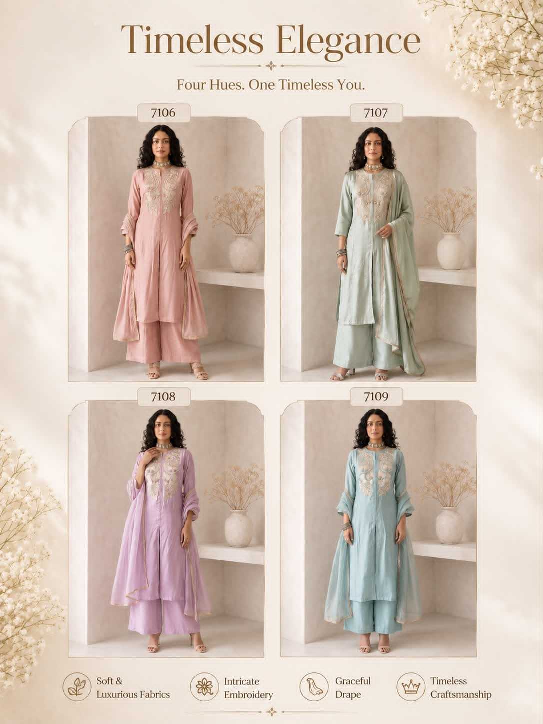 Heavy Roman Silk Ladies Suit